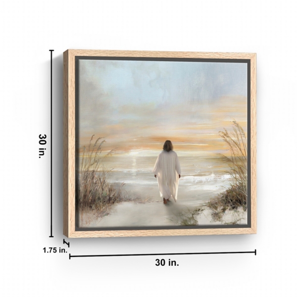 He is Risen Coastal Framed Canvas Art Print, 30x30