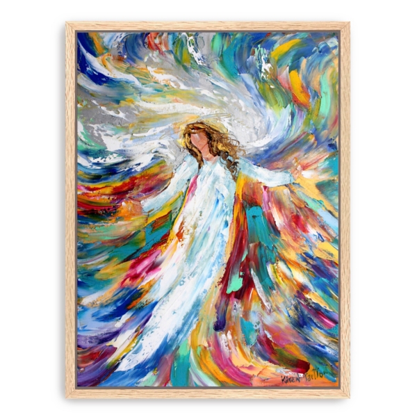Angel Bright Framed Canvas Art Print, 26x34