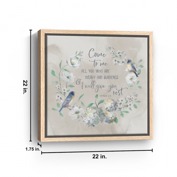 Come To Me Wreath Canvas Wall Plaque