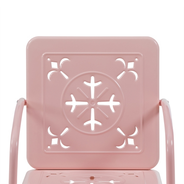 Pink Retro Azalea Outdoor Chairs, Set of 2