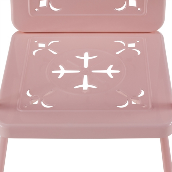 Pink Retro Azalea Outdoor Chairs, Set of 2