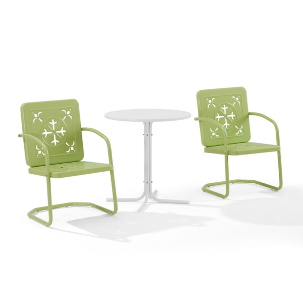 Lime Retro Azalea 3-pc. Outdoor Bistro Set
