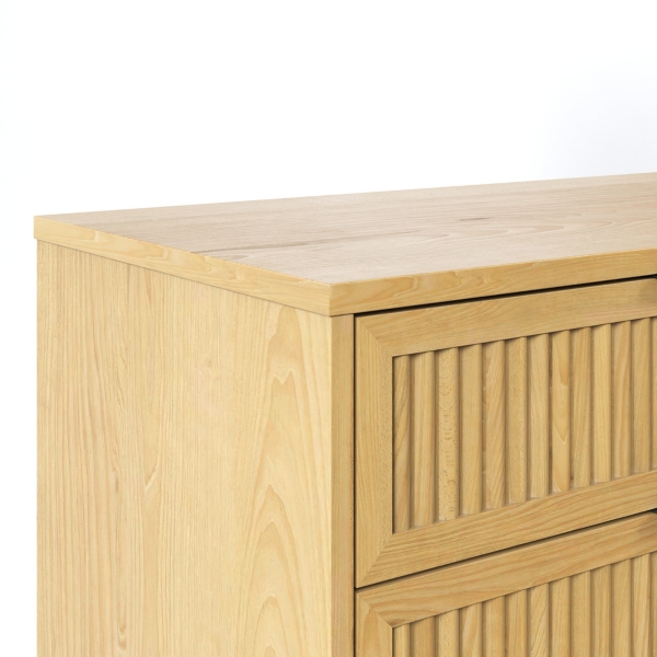 Natural Transitional 6-Drawer Storage Dresser