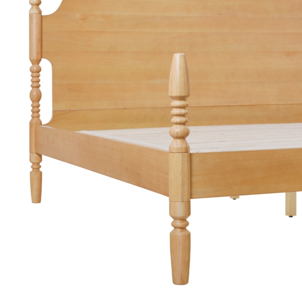 Natural Spindle Wood Vivienne King Bed