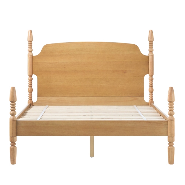 Natural Spindle Wood Vivienne Queen Bed