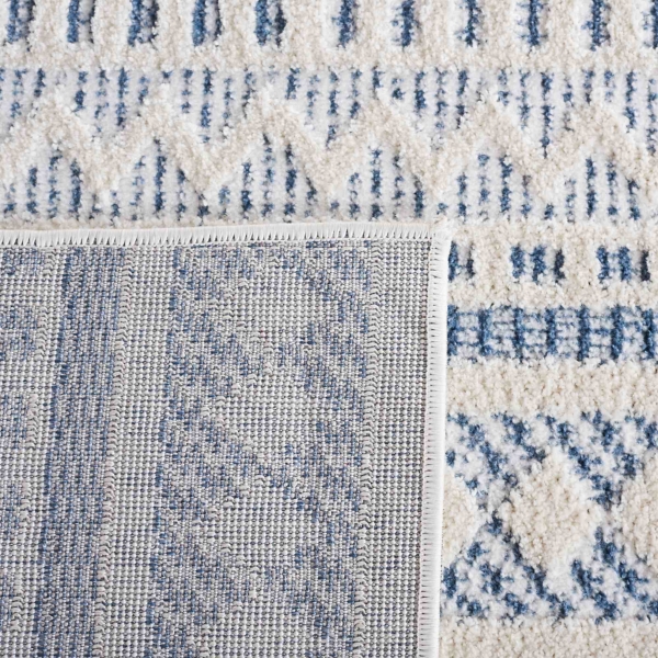 Blue & White Mira Bohemian Area Rug