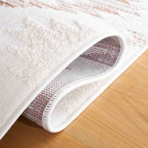 Taupe & Ivory Sanneke Diamond Runner, 2x8