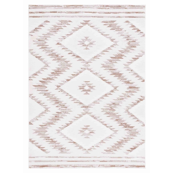 Taupe & Ivory Sanneke Diamond Area Rug