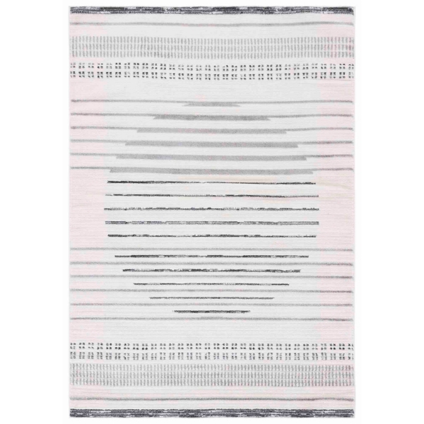 Ivory & Gray Gorete Geometric Area Rug