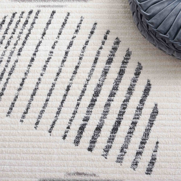 Ivory & Gray Hazel Geometric Runner, 2x8