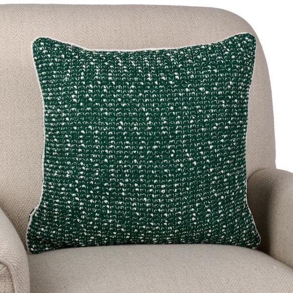 Green Sequin Tweed Pillow