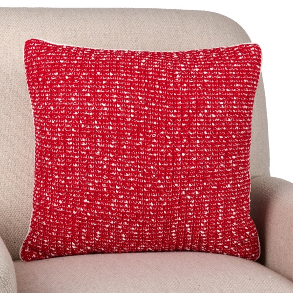 Red Sequin Tweed Pillow