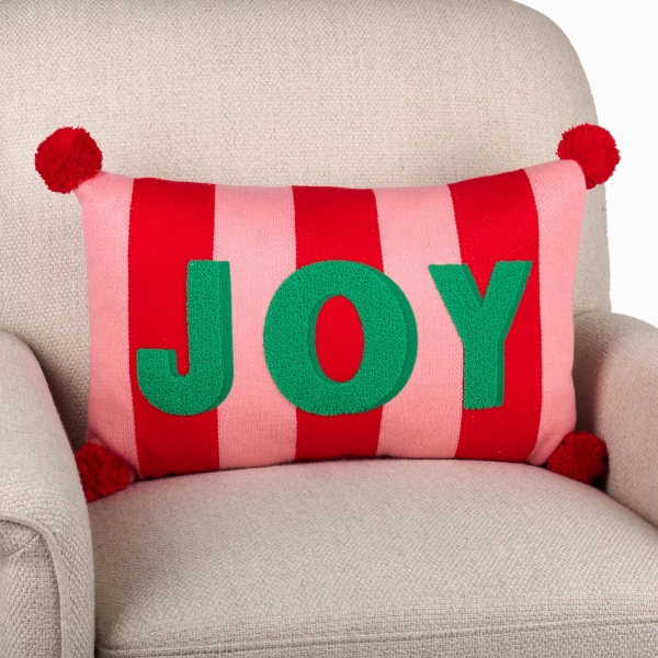 Joy Striped Lumbar Pillow