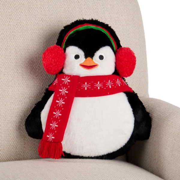 Penguin with Scarf Shaped Pillow