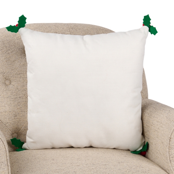 Christmas Cats Holly Pillow