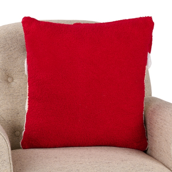 Holly Santa Claus Square Pillow