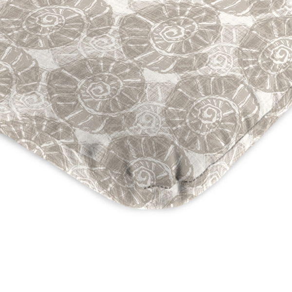 Taupe Conch Shell Outdoor Chair Cushion, 22x45