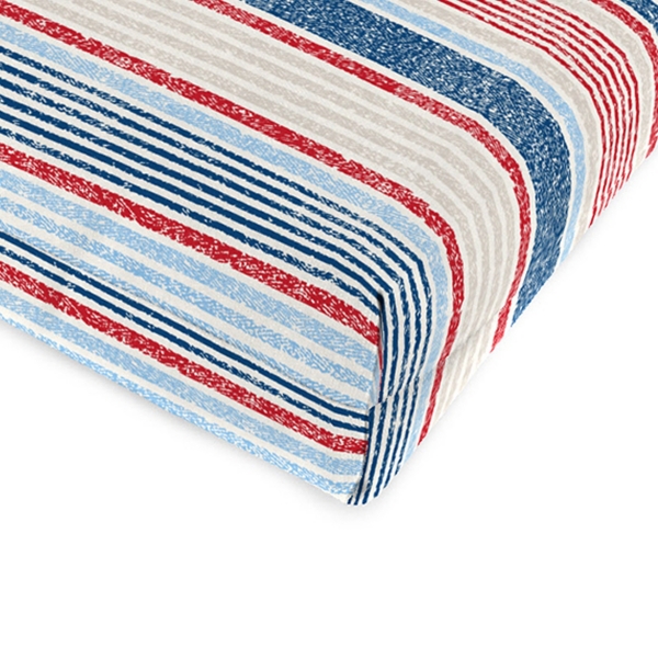 Red, White, & Blue Stripes Outdoor Chair Cushion