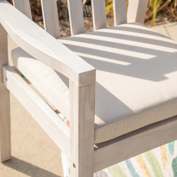 Whitewash Teagon Outdoor Dining Chairs, Set of 2