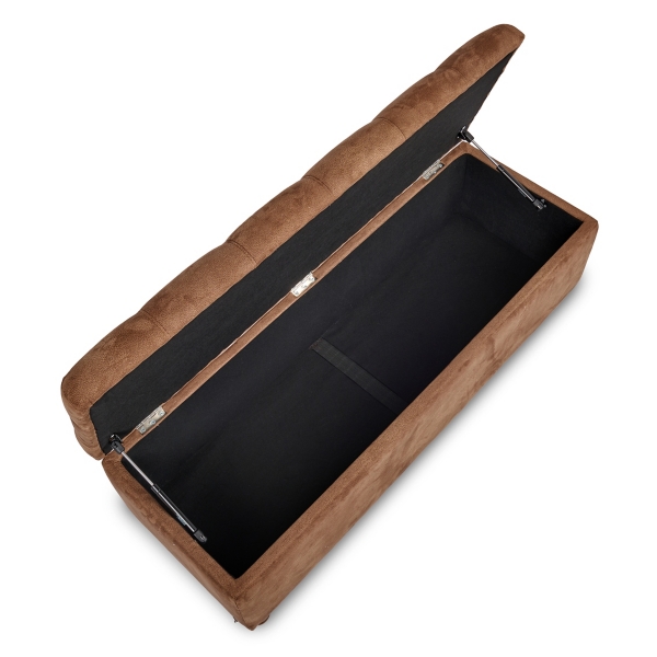 Mocha Tufted Storage Bench