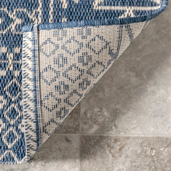 Blue Kandace Diamond Indoor/Outdoor Area Rug