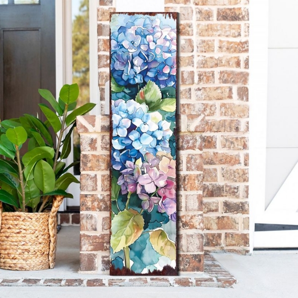 Blue Hydrangeas Porch Board