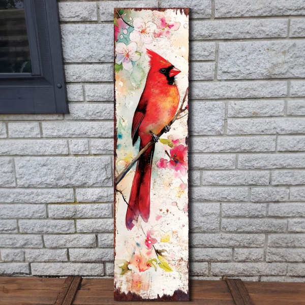 Spring Cardinal Porch Board