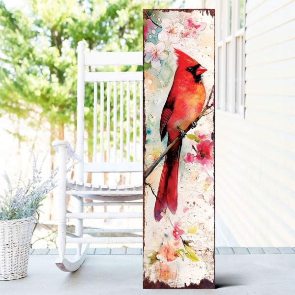 Spring Cardinal Porch Board