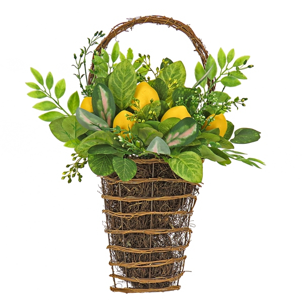 Leafy Greens and Lemons Wall Basket | Kirklands Home
