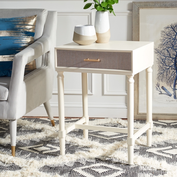 Wood Stella 1-Drawer End Table