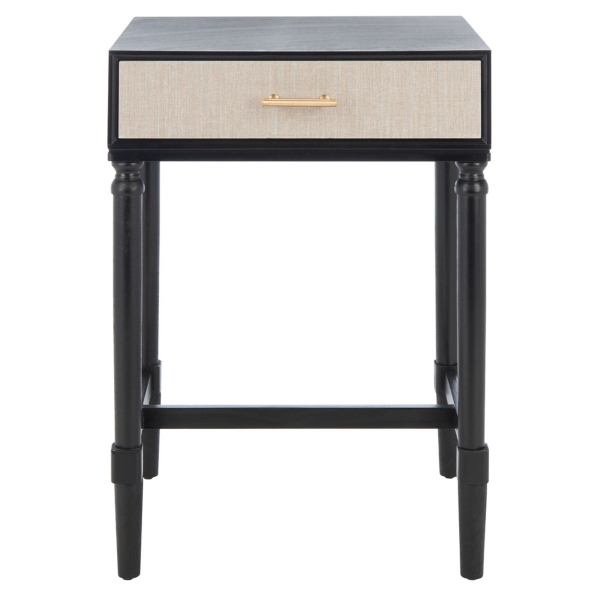 Black Wood Stella 1-Drawer End Table | Kirklands Home