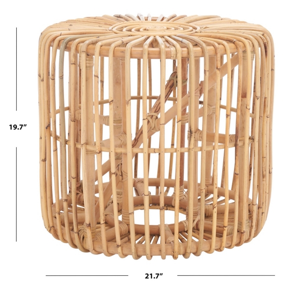 Natural Rattan Jade Accent Table