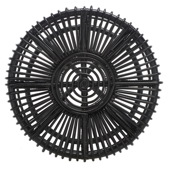 Black Rattan Jade Accent Table