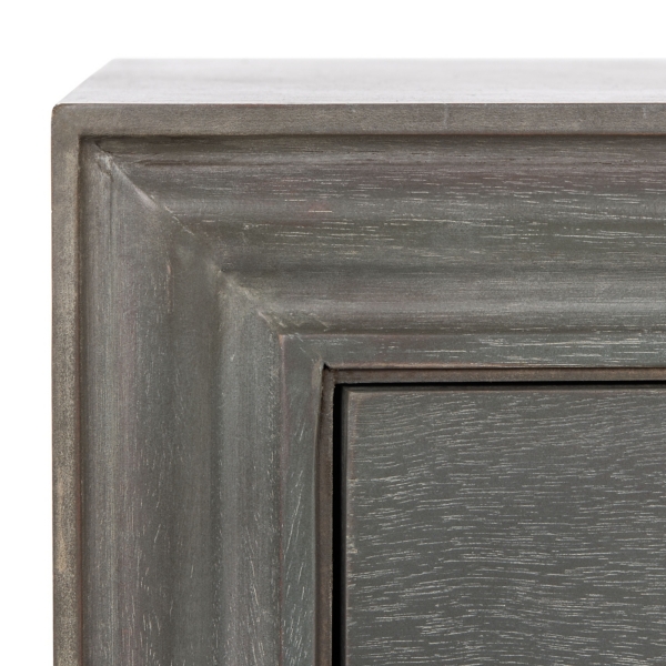 Ash Gray Wood Polly 2-Drawer End Table