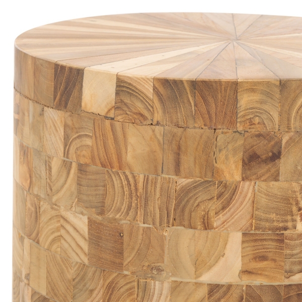 Natural Reclaimed Teak Round Ira Stool