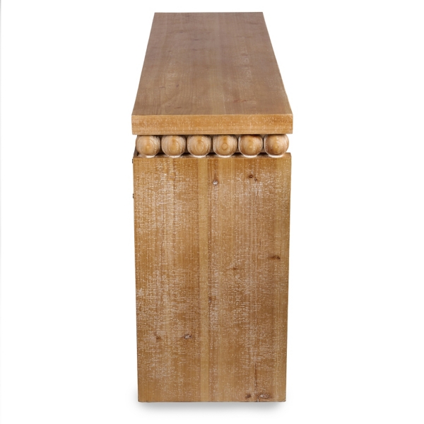 Distressed Wood Beaded Andrew Console Table