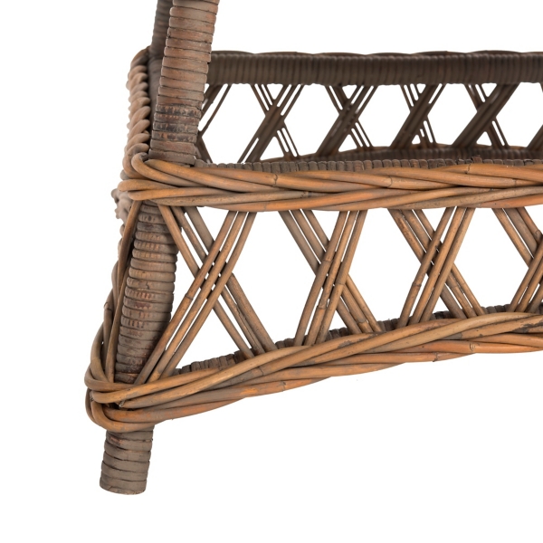Brown Rattan Walda Accent Table