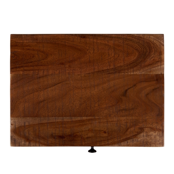 Acacia Wood C-Table with Drawer