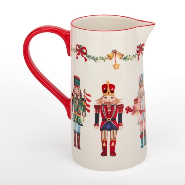 Holly Nutcracker Christmas Pitcher | Kirklands Home