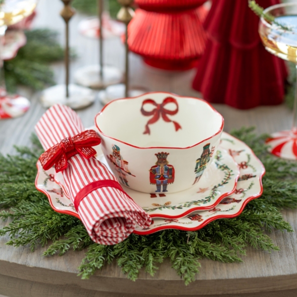 Holly Nutcracker Wavy Bowl | Kirklands Home