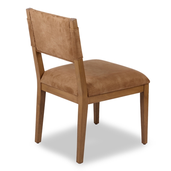 Camel Faux Leather Dining Chairs, Set of 2