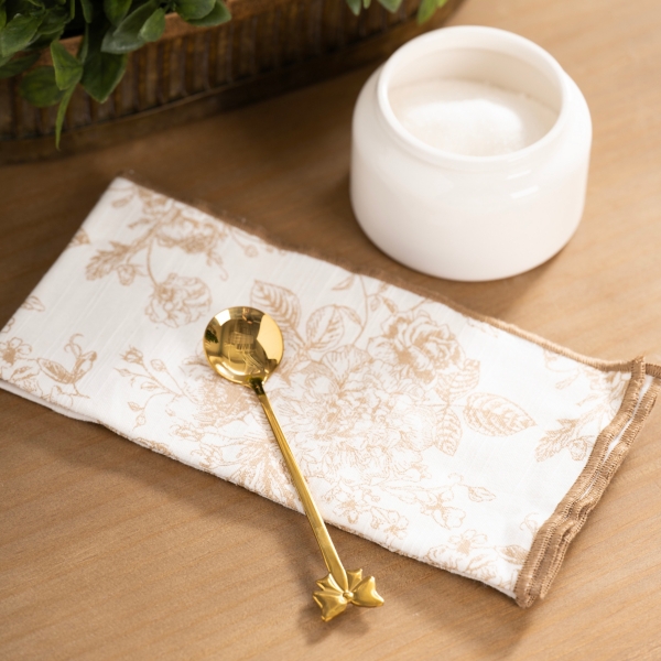 Gold Bow Spoons, Set of 6