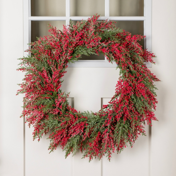 Juniper and Frosted Berry Christmas Wreath