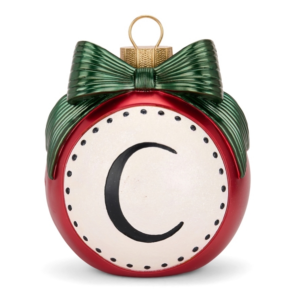 Red & Green Monogram C Outdoor Christmas Ornament | Kirklands Home