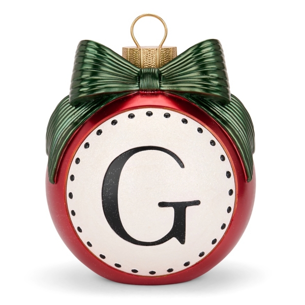 Red & Green Monogram G Christmas Ornament Statue | Kirklands Home