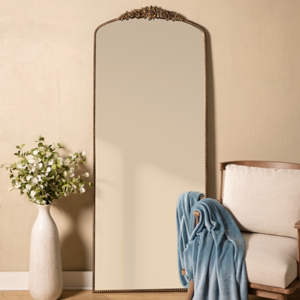 Bronze Derose Metal Arch Leaner Mirror | Kirklands Home