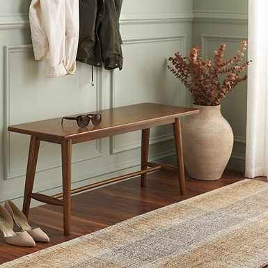 Turquoise Wood Classic Farmhouse Bench