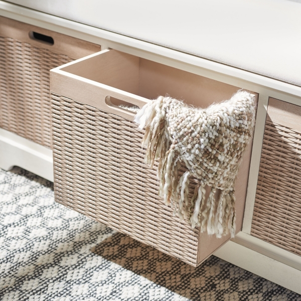 Upholstered Lanie 3-Drawer Storage Bench