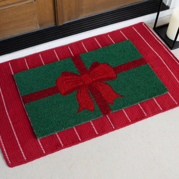 Green & Red Present Doormat