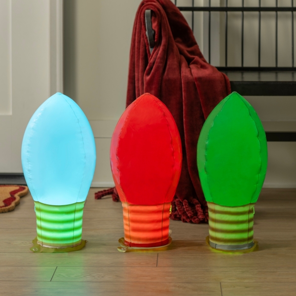 LED Inflatable Light Bulbs, Set of 3 | Kirklands Home